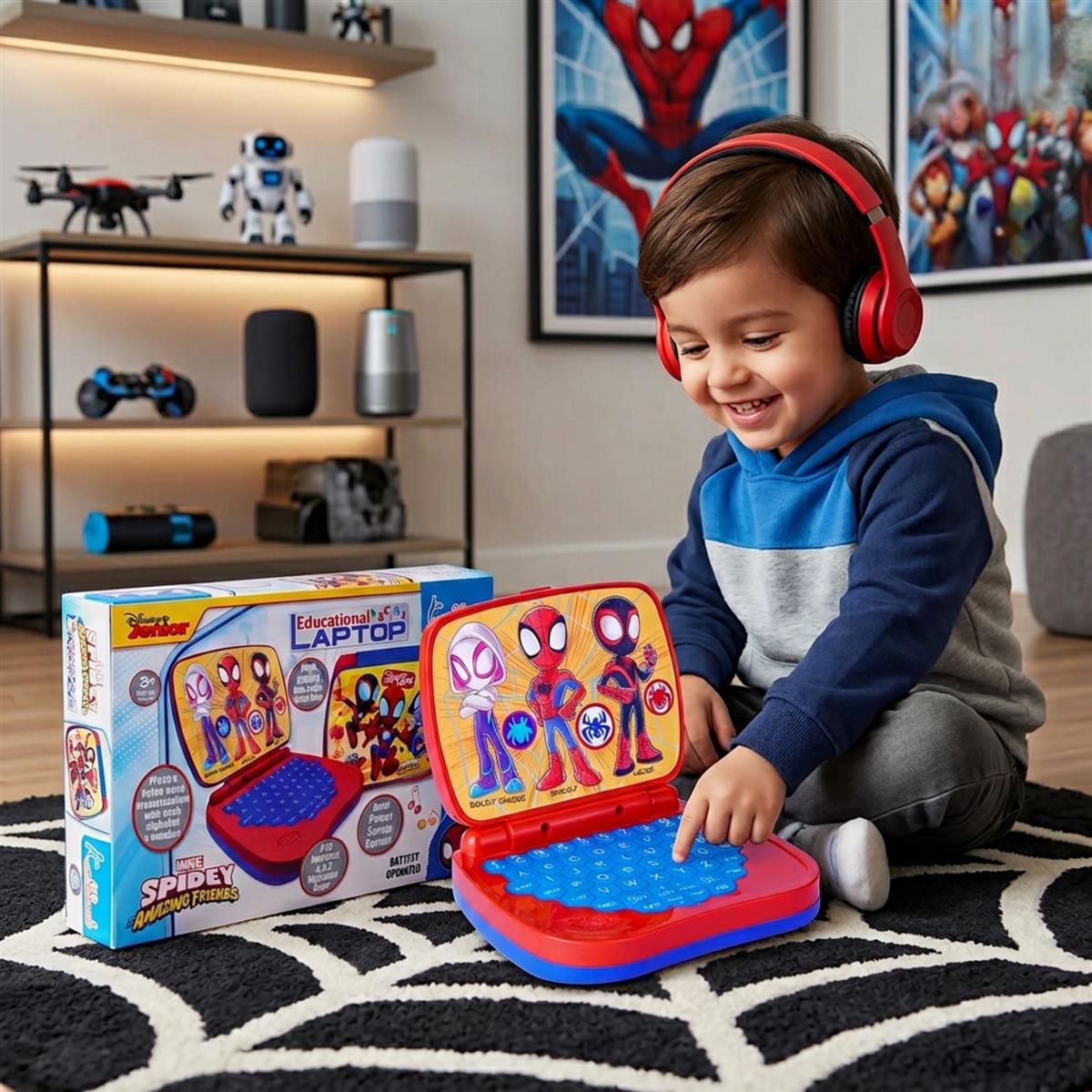 Educational Laptop Without screen Spiderman