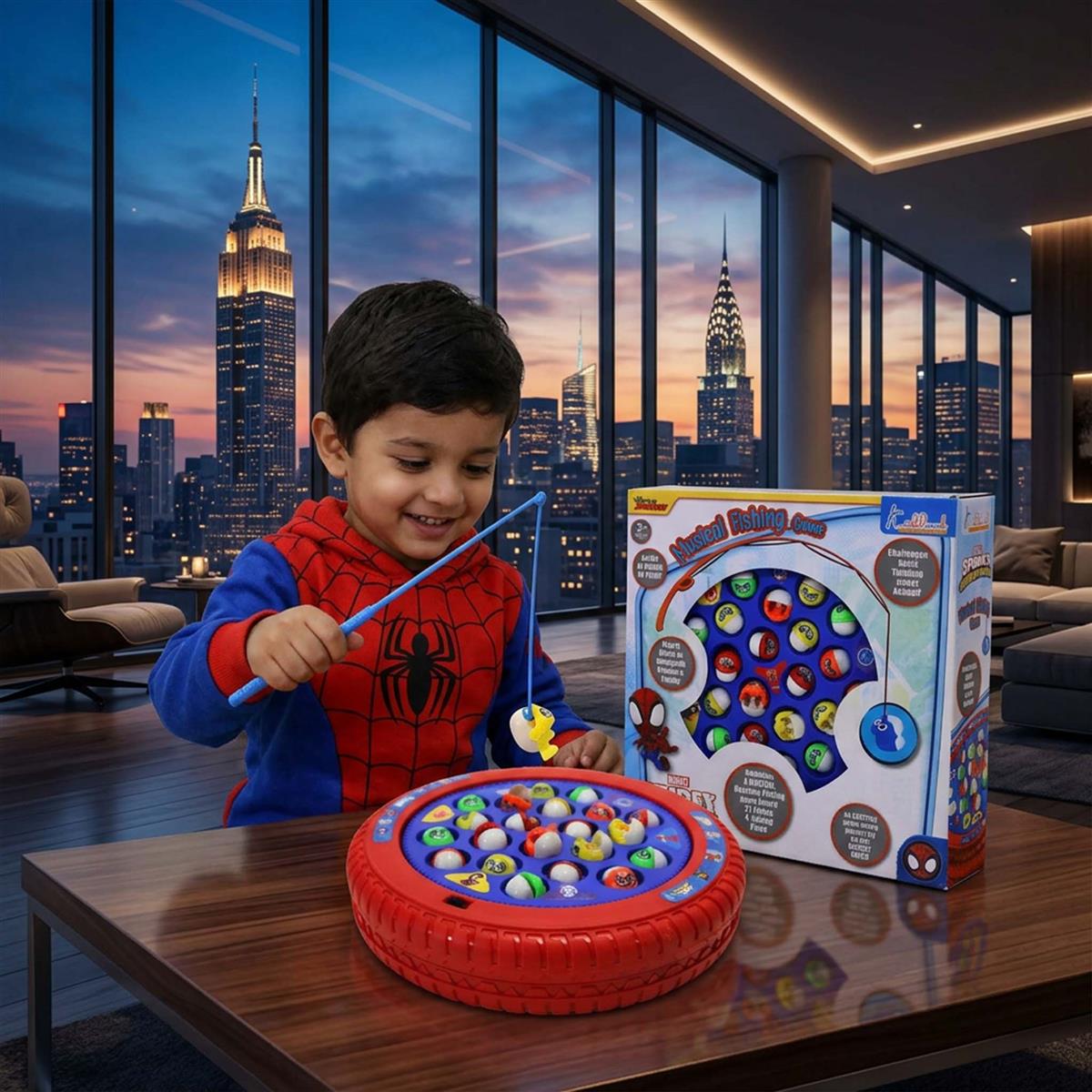 Musical Fishing Game Spiderman