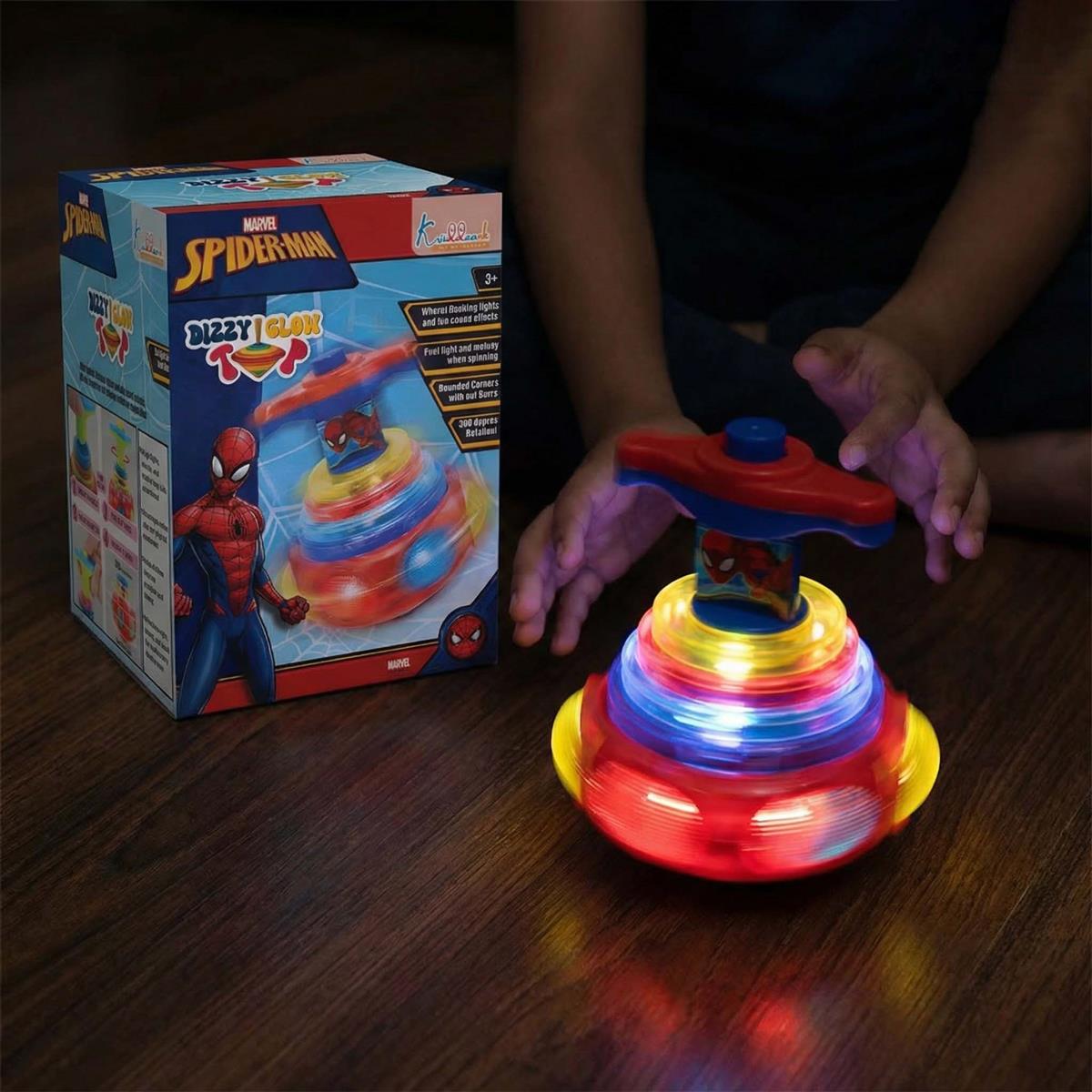 Dizzy Glow Top-Spiderman