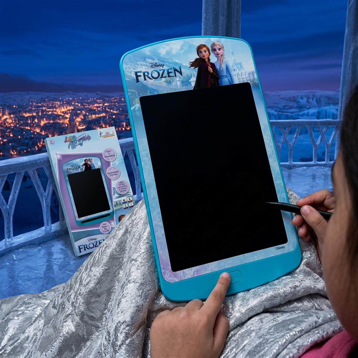 Kriiddaank Frozen LCD Tablet, 10.5 Inch Electronic Drawing Pad & Tablet for Kids, Rewritable LCD Board, Toddler Travel Slate for Girls, Birthday Gift for 3 4 5 6 7 8 9 Year, Frozen Theme Colo
